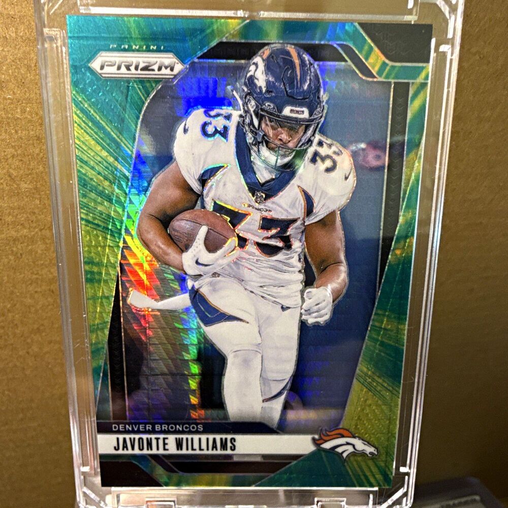 2024 Panini Prizm Javonte Williams Green Prizm #84 156/180 Broncos